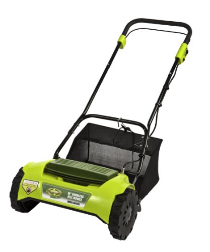 Sun Joe MJ420C Mow Joe 16-Inch 24 Volt Cordless Electric Reel Lawn Mower With Grass Catcher Sun Joe MJ420C Mow Joe 16-Inch 24 Volt Cordless Electric Reel Lawn Mower With Grass Catcher