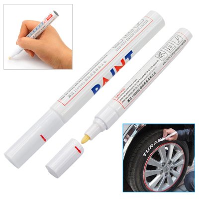 HM White Permanent Car Tyre Tire Metal Paint Pen Marker HM White Permanent Car Tyre Tire Metal Paint Pen Marker