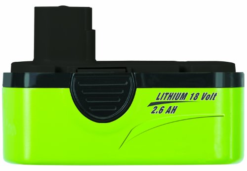 Earthwise BL91026 18 Volt Lithium Ion 2.6 Amp Battery Earthwise BL91026 18 Volt Lithium Ion 2.6 Amp Battery